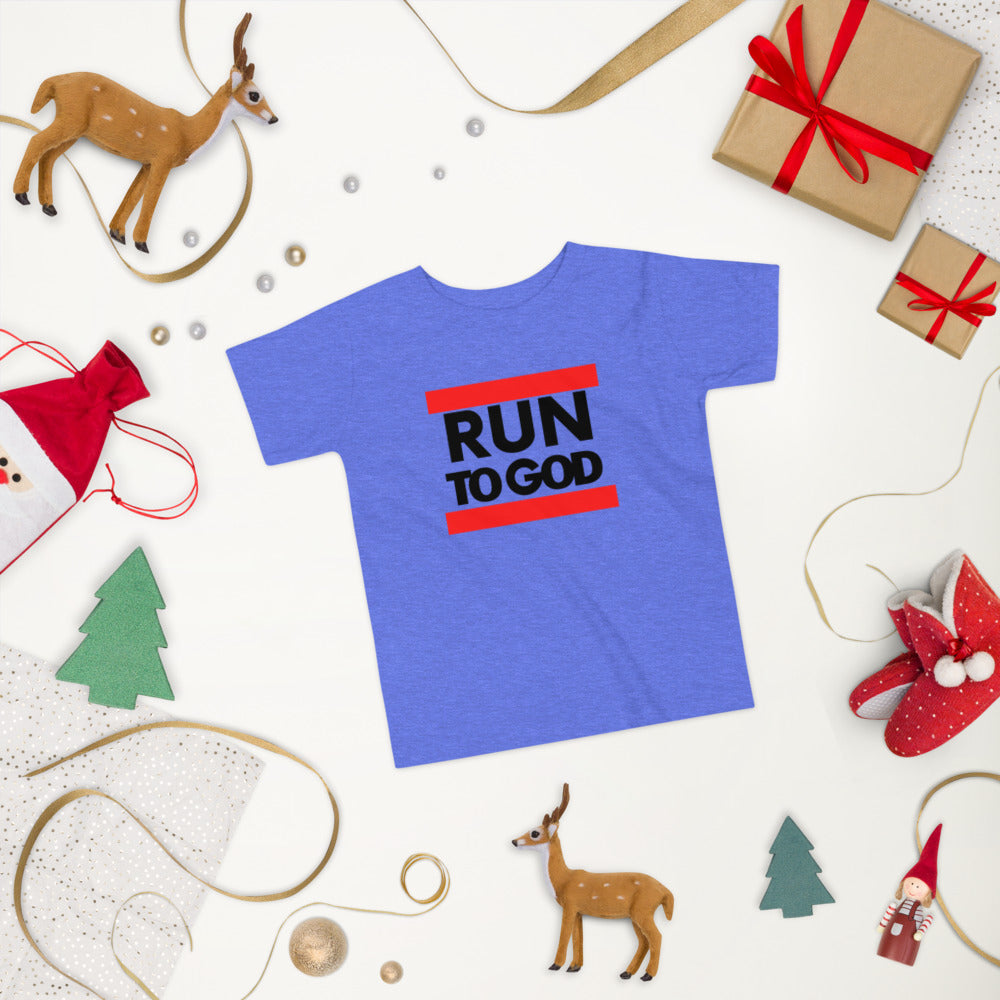 Black Run Toddler Short Sleeve Tee