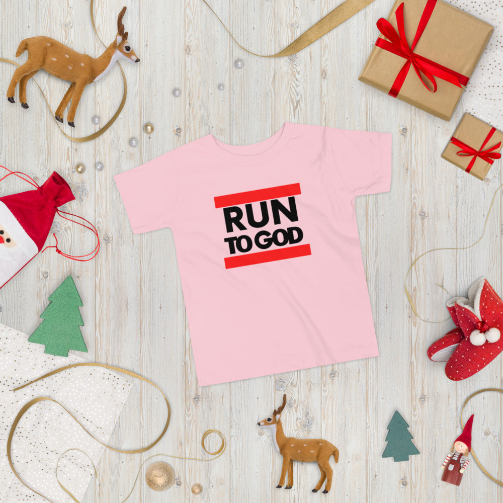 Black Run Toddler Short Sleeve Tee