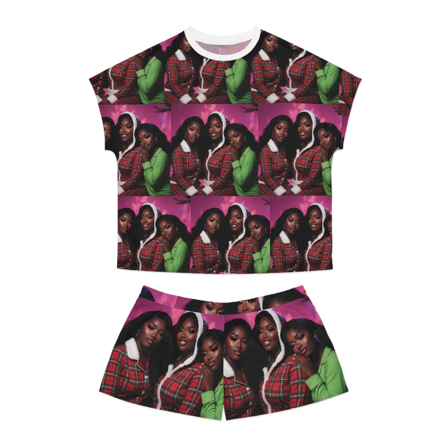 Women's Personalized Short Pajama Christmas set