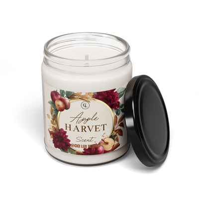 Apple Harvest Scented Soy Candle — 9oz Autumn Apple & Spice Jar