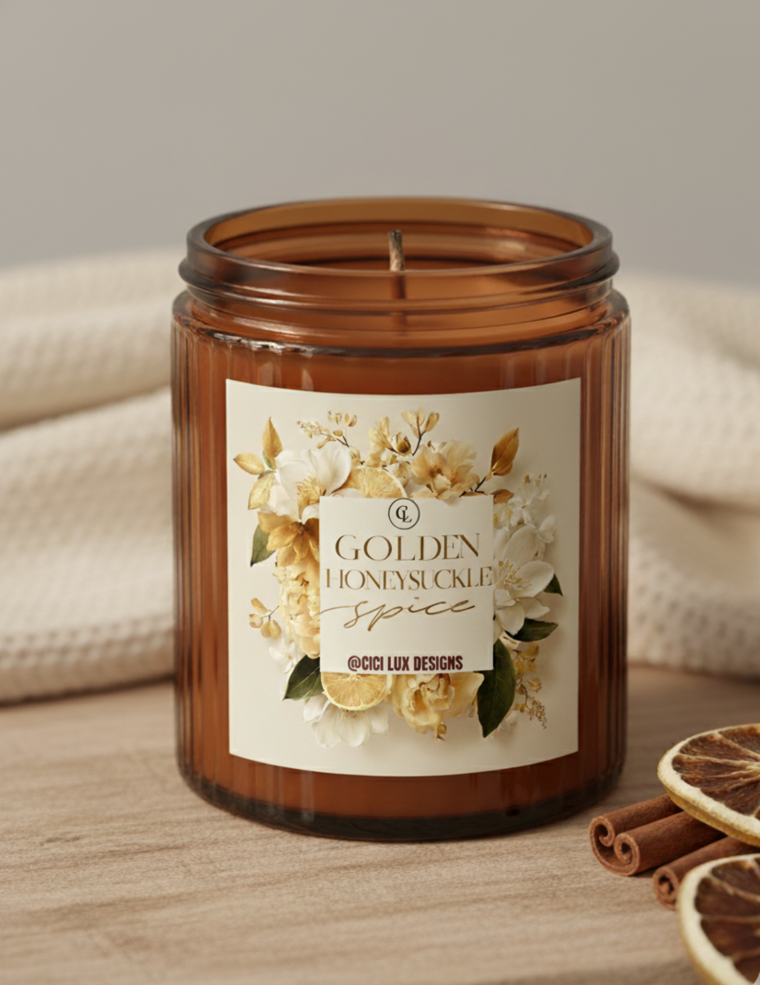 Golden Honeysuckle Spice Soy Candle