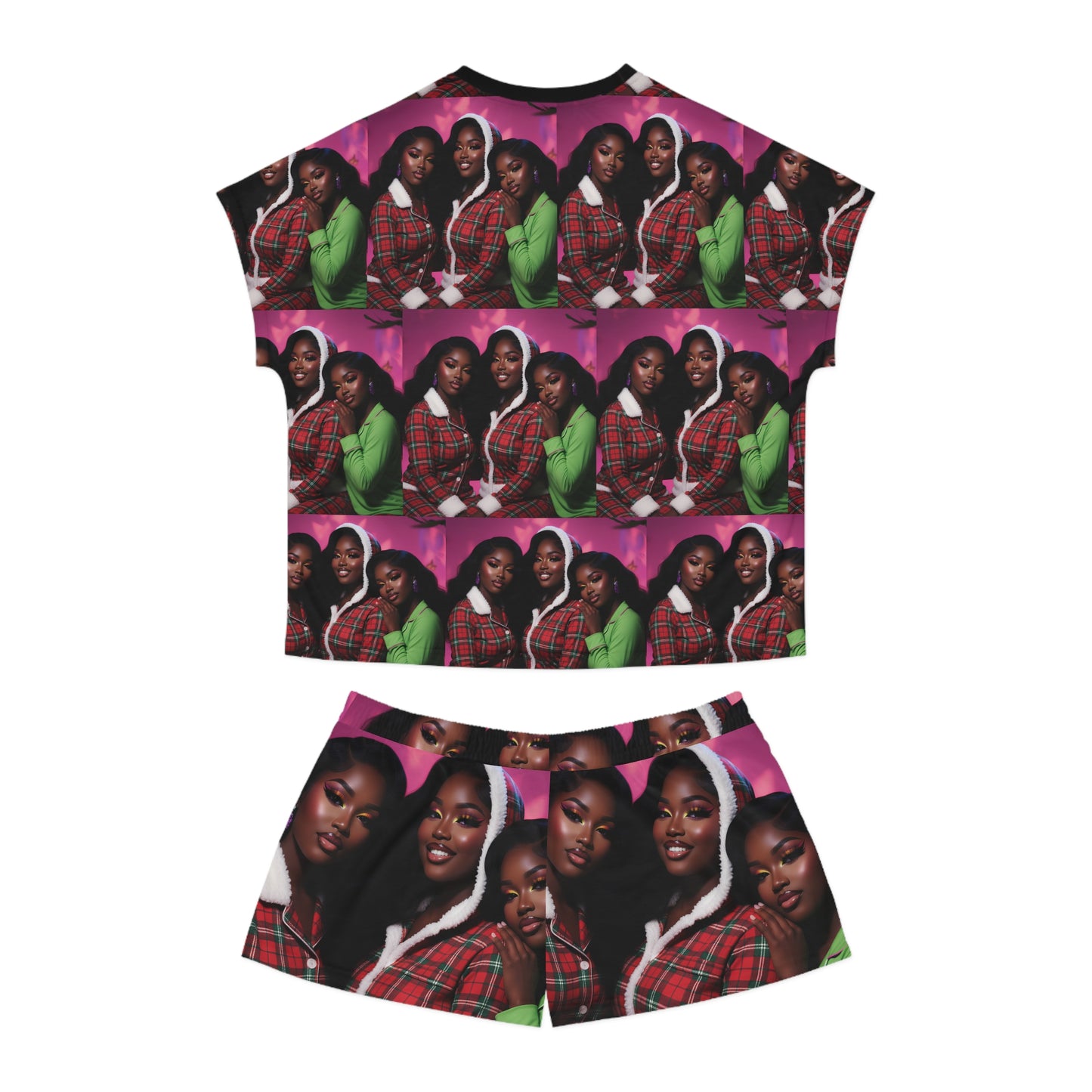 Women's Personalized Short Pajama Christmas set