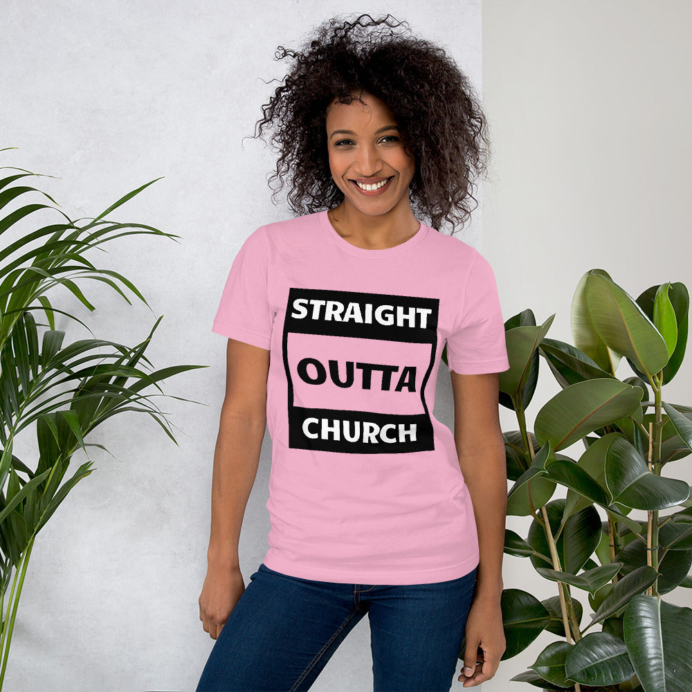 Straight Outta Church Women Short-Sleeve Unisex T-Shirt