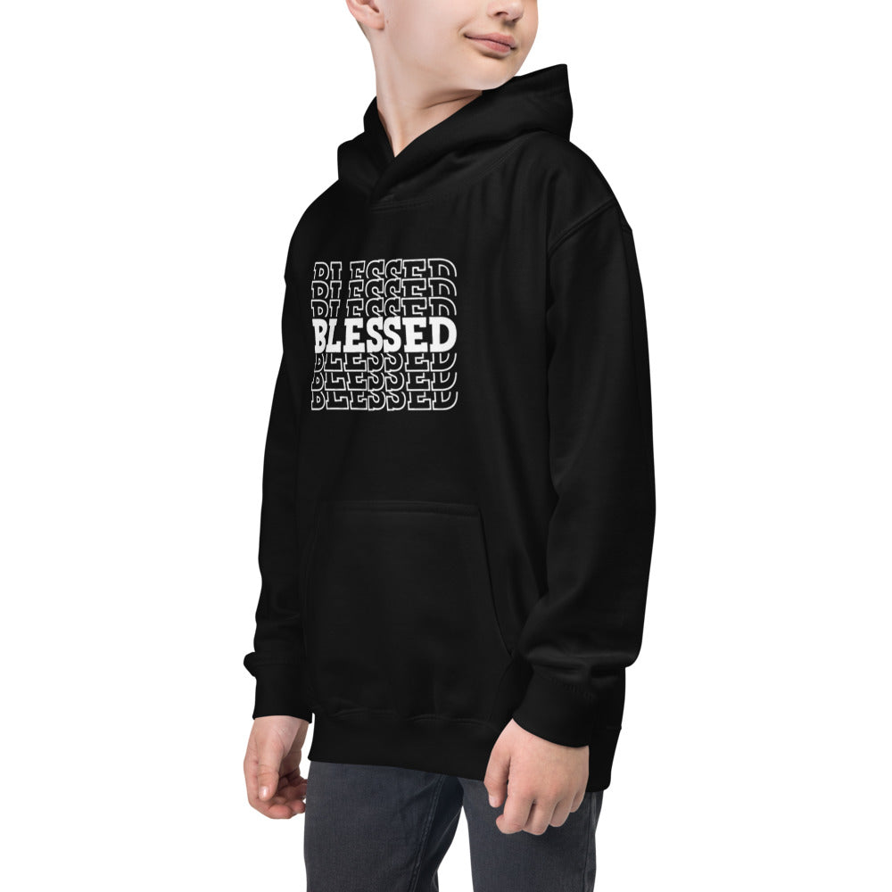 White Blessed Kids Hoodie