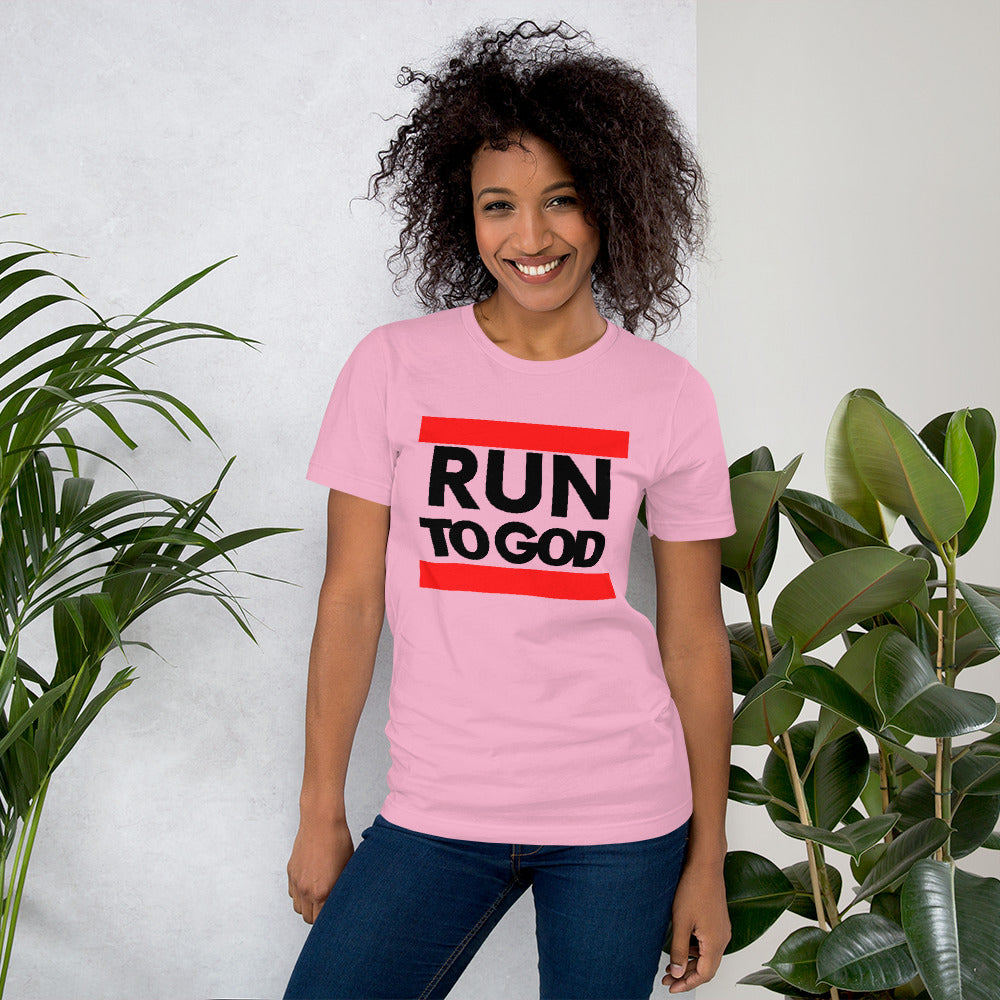 Black Run to God Women Short-Sleeve Unisex T-Shirt