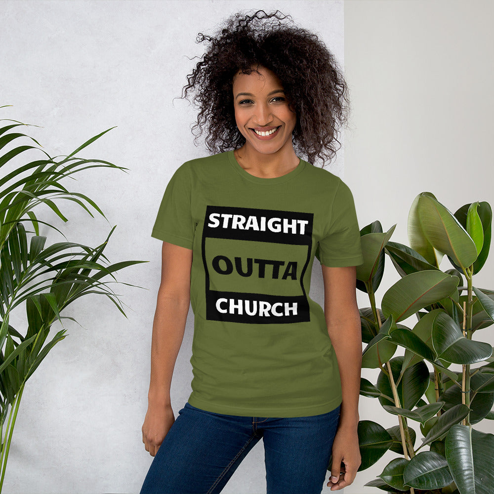 Straight Outta Church Women Short-Sleeve Unisex T-Shirt