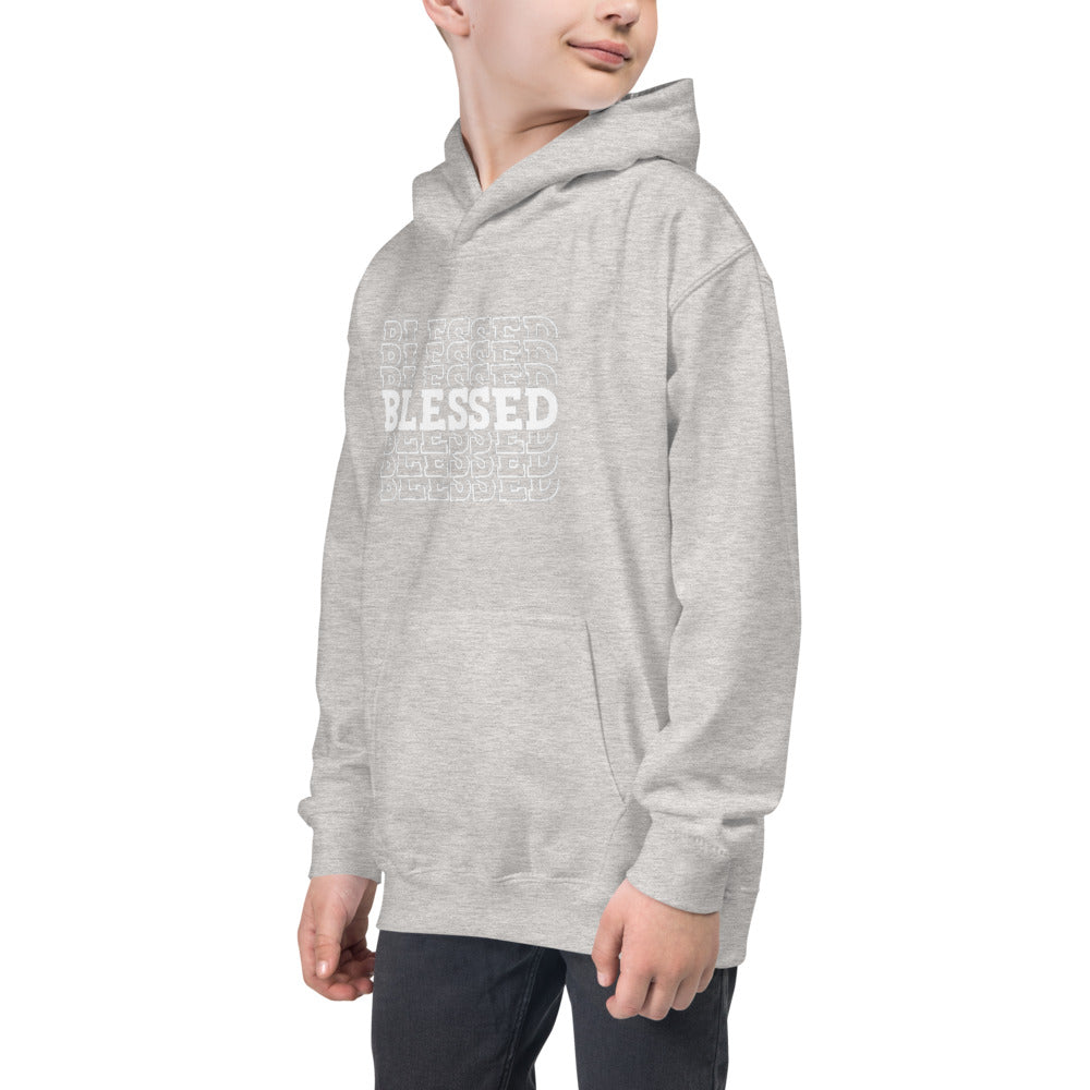 White Blessed Kids Hoodie