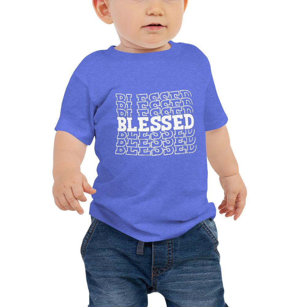 White Blessed Baby Jersey Short Sleeve Tee