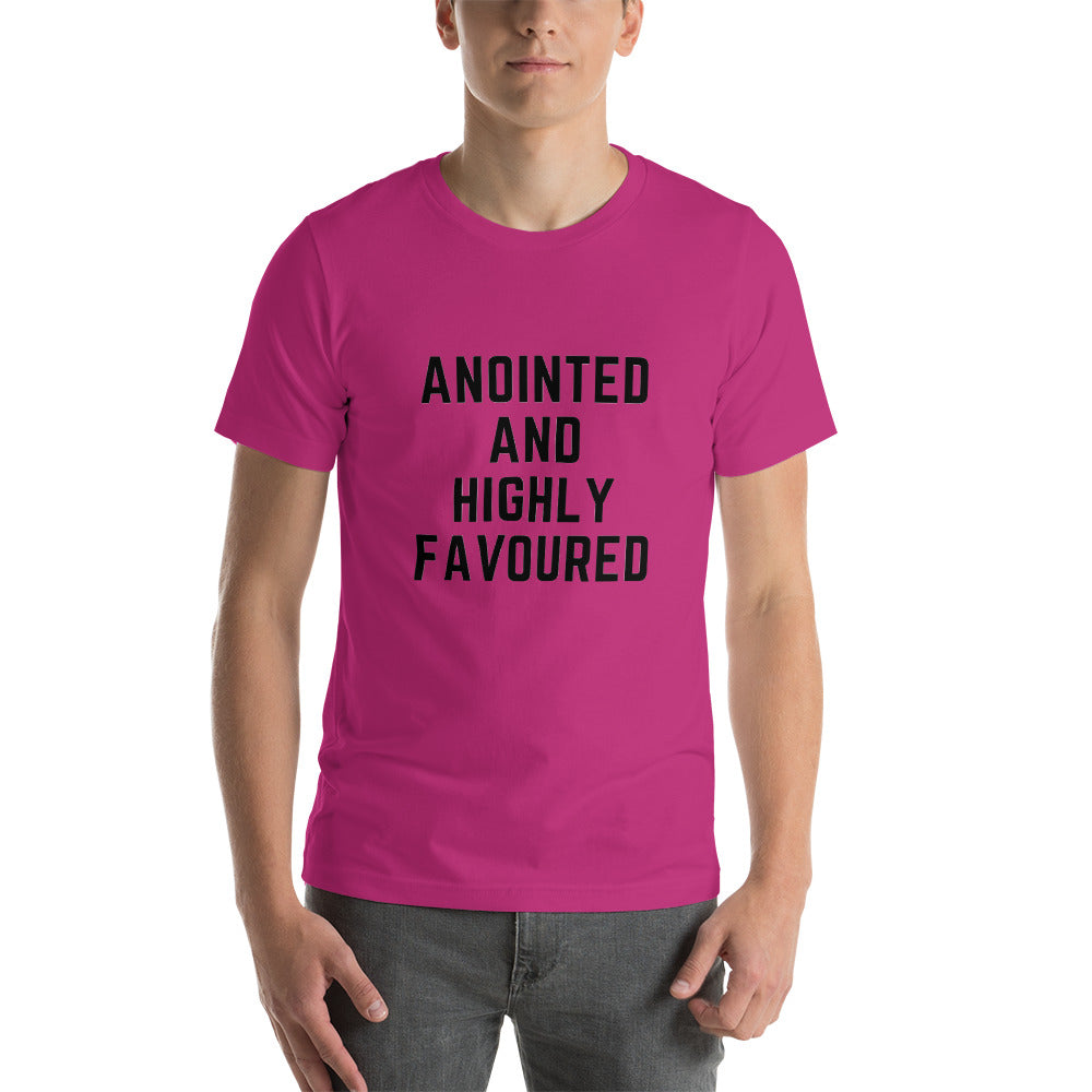 Anointed and Highly Favoured Short-Sleeve Unisex T-Shirt