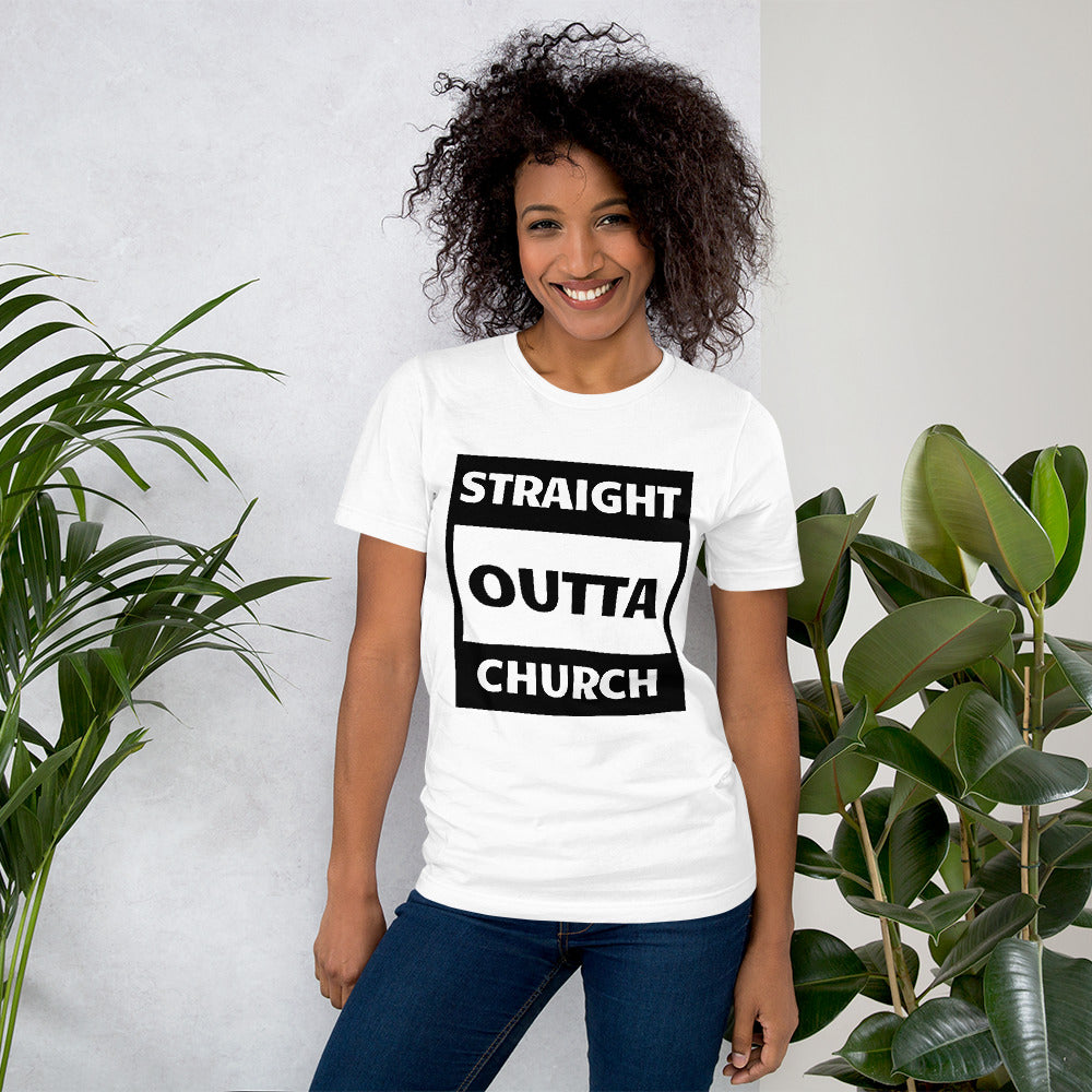 Straight Outta Church Women Short-Sleeve Unisex T-Shirt