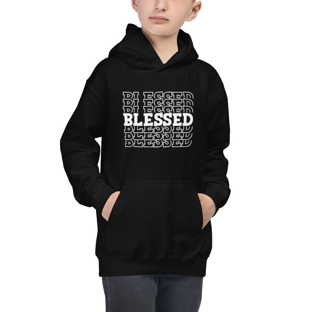 White Blessed Kids Hoodie