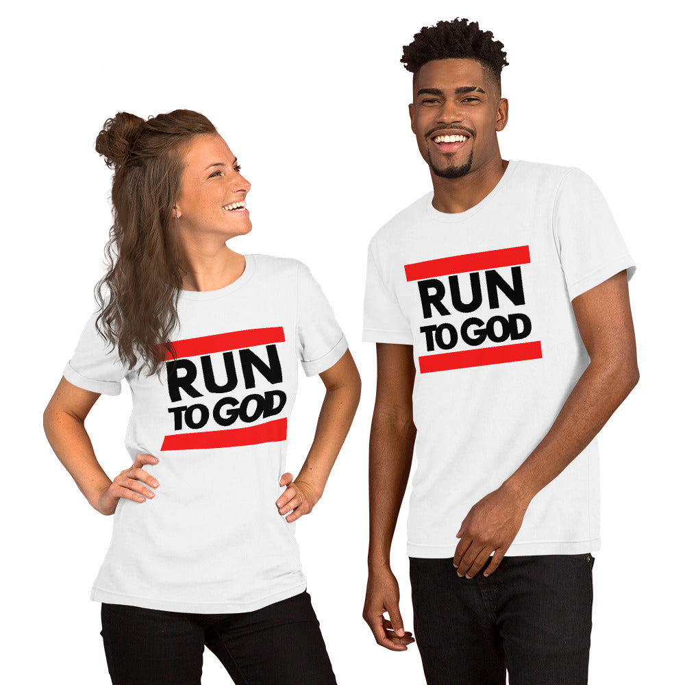 Black Run to God Women Short-Sleeve Unisex T-Shirt