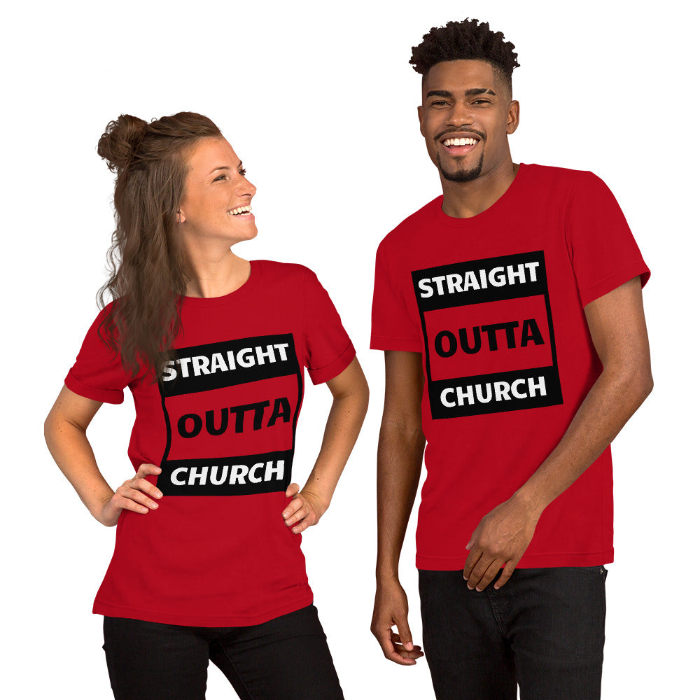 Straight Outta Church Women Short-Sleeve Unisex T-Shirt