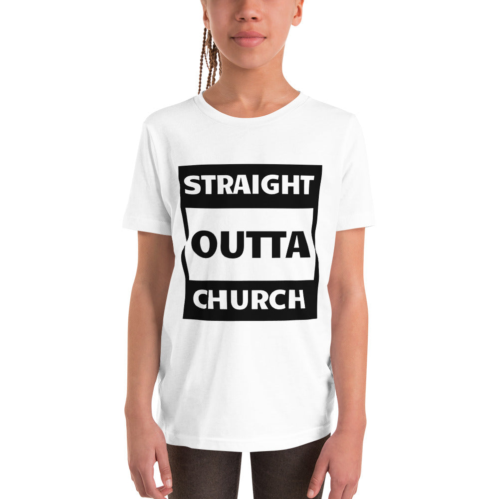 Straight Outta Church Youth Short Sleeve T-Shirt