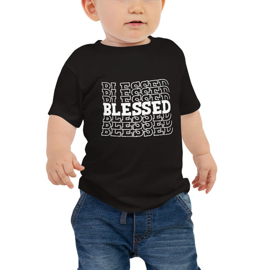 White Blessed Baby Jersey Short Sleeve Tee