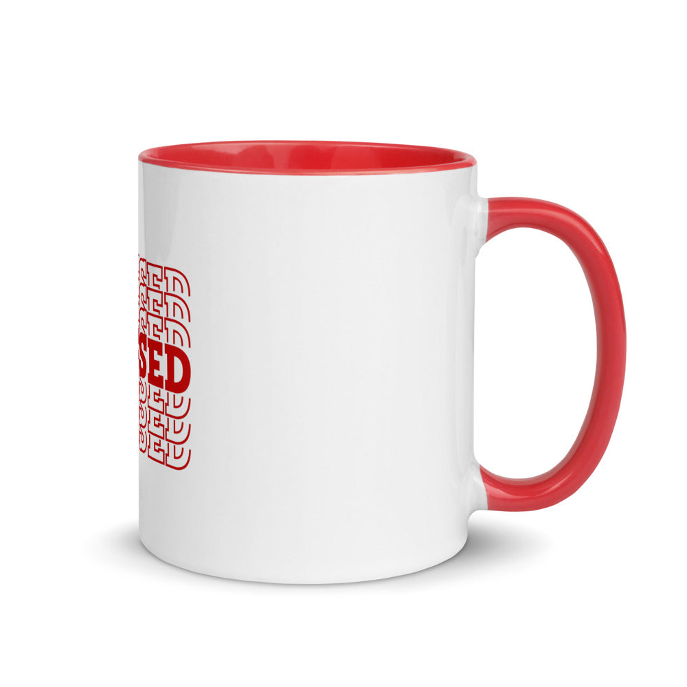 Red Blessed Mug with Color Inside