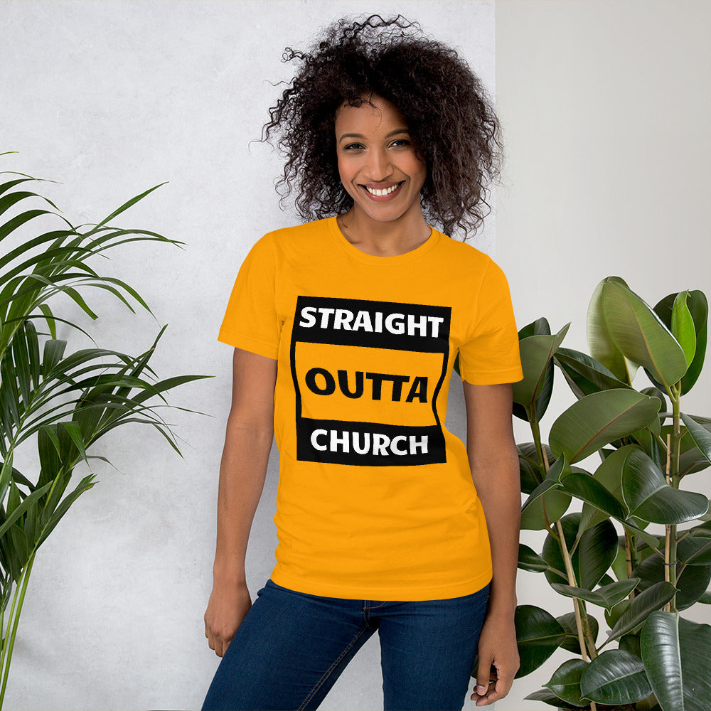 Straight Outta Church Women Short-Sleeve Unisex T-Shirt