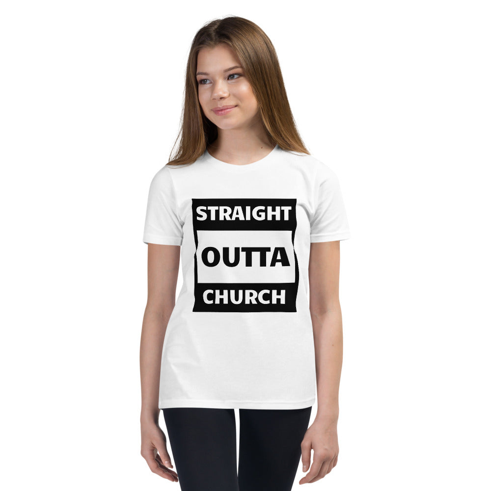 Straight Outta Church Youth Short Sleeve T-Shirt