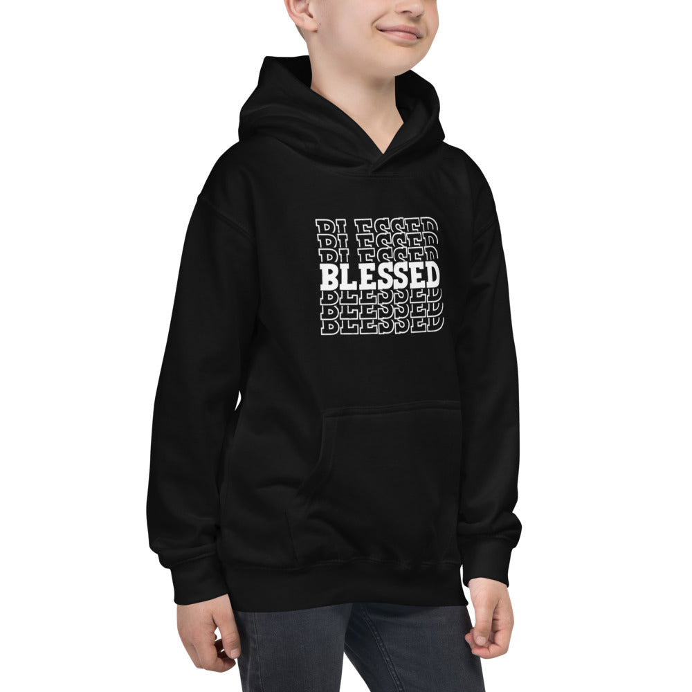 White Blessed Kids Hoodie