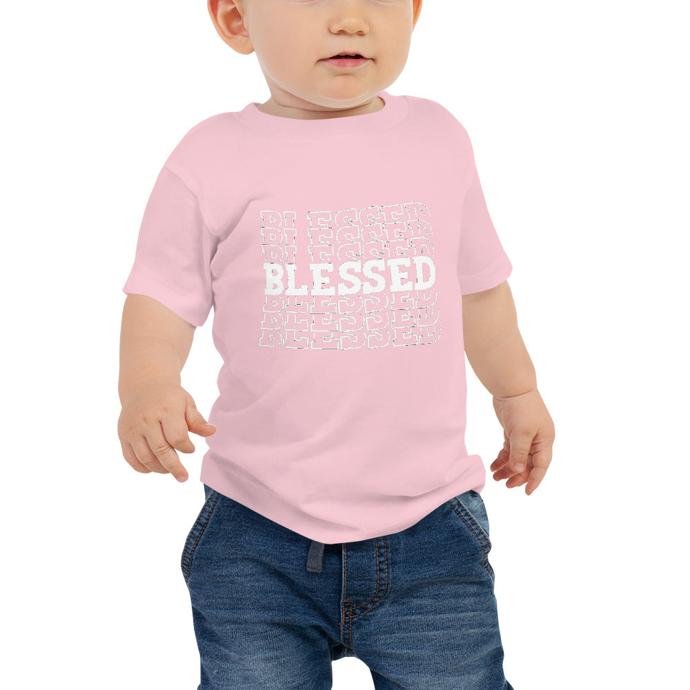 White Blessed Baby Jersey Short Sleeve Tee