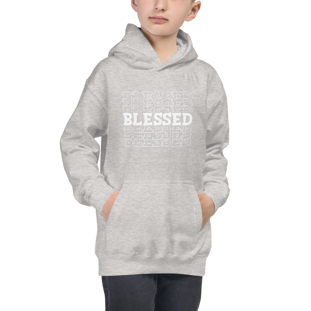 White Blessed Kids Hoodie