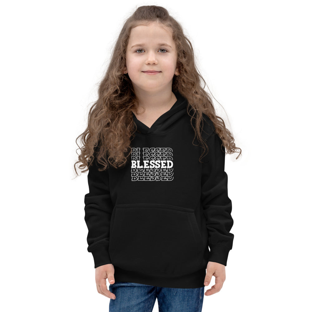 White Blessed Kids Hoodie