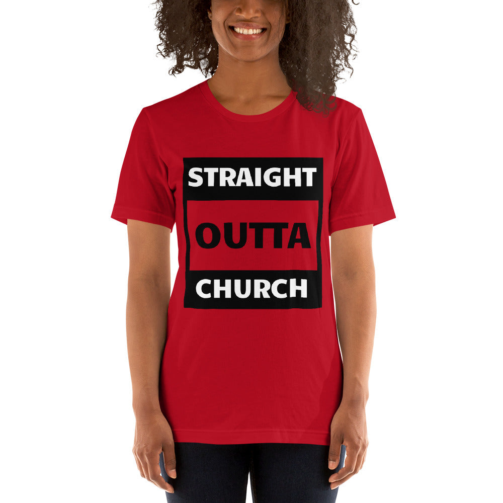 Straight Outta Church Women Short-Sleeve Unisex T-Shirt