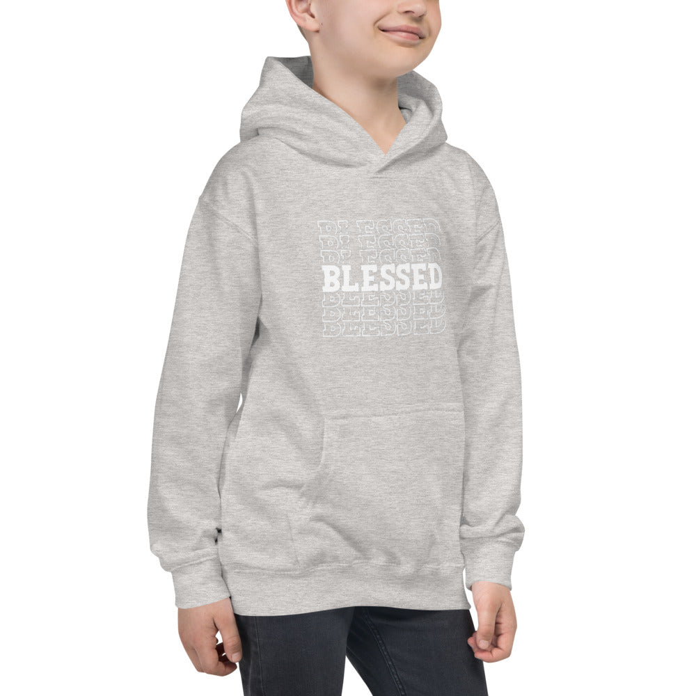 White Blessed Kids Hoodie