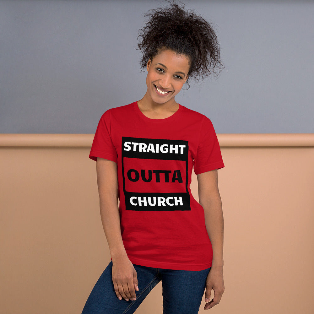 Straight Outta Church Women Short-Sleeve Unisex T-Shirt