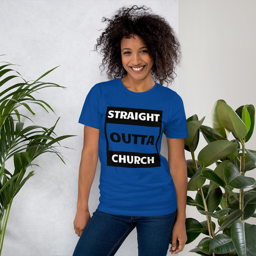 Straight Outta Church Women Short-Sleeve Unisex T-Shirt