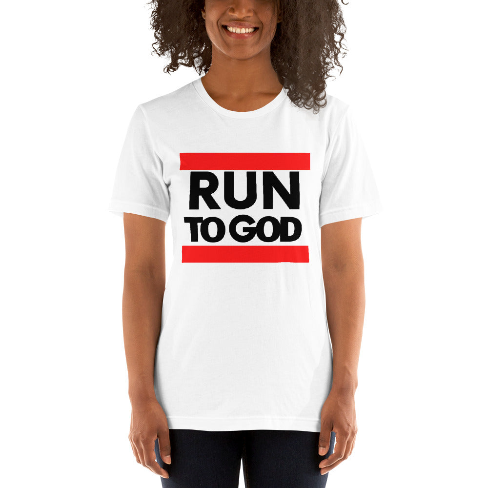 Black Run to God Women Short-Sleeve Unisex T-Shirt