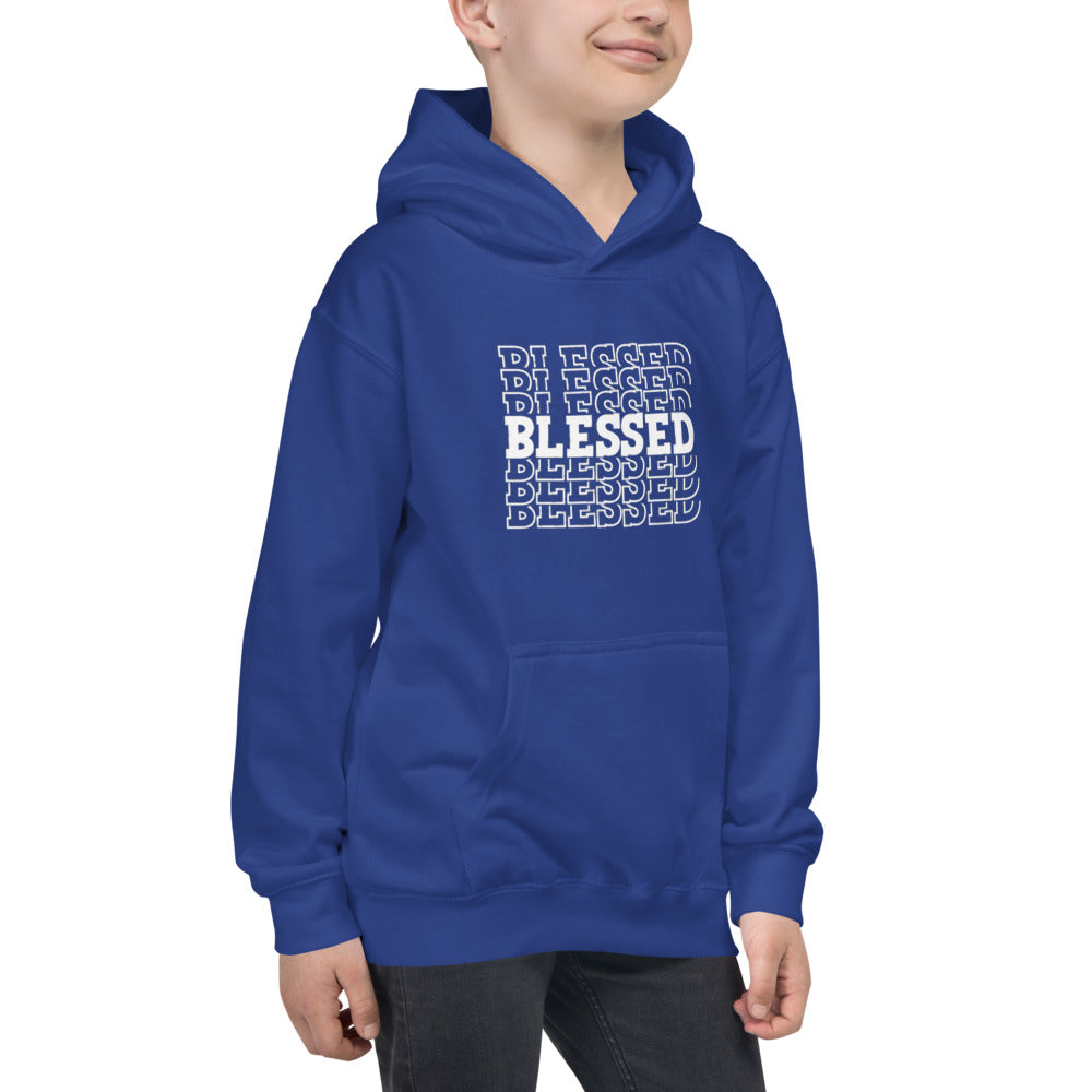 White Blessed Kids Hoodie