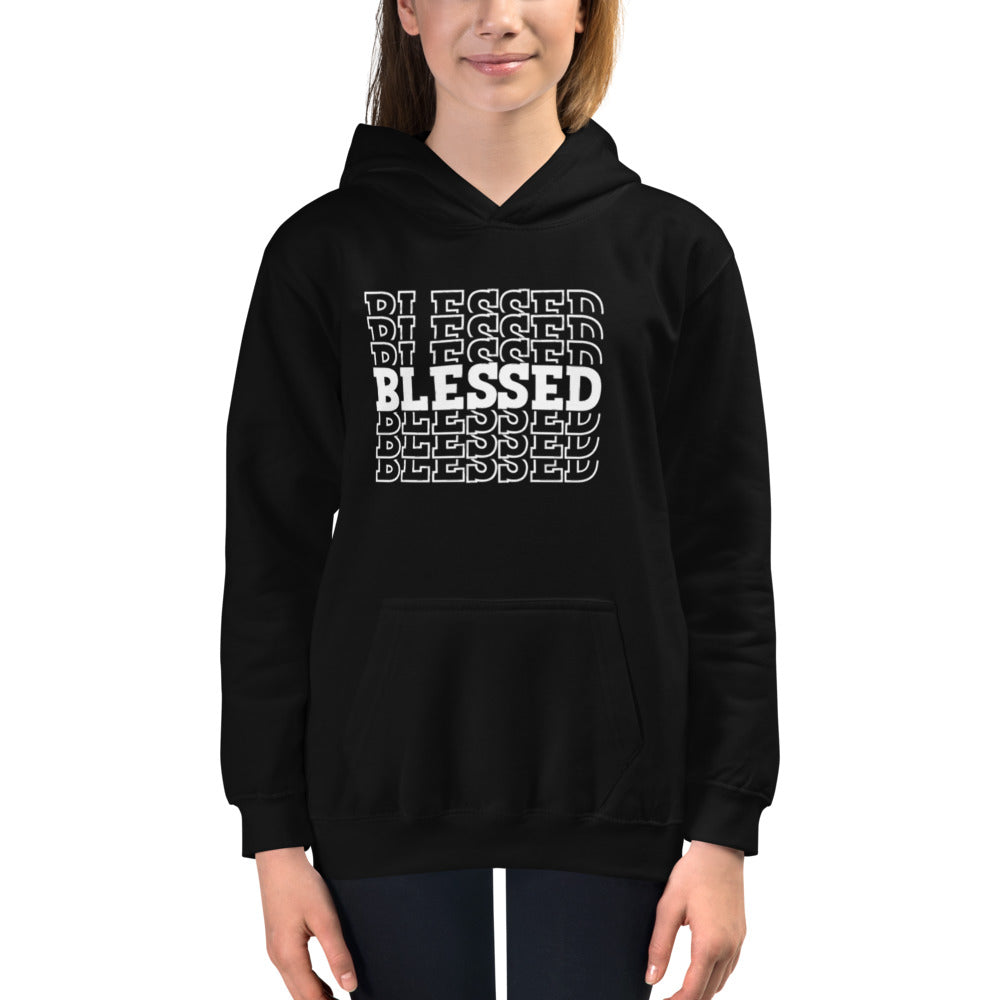 White Blessed Kids Hoodie