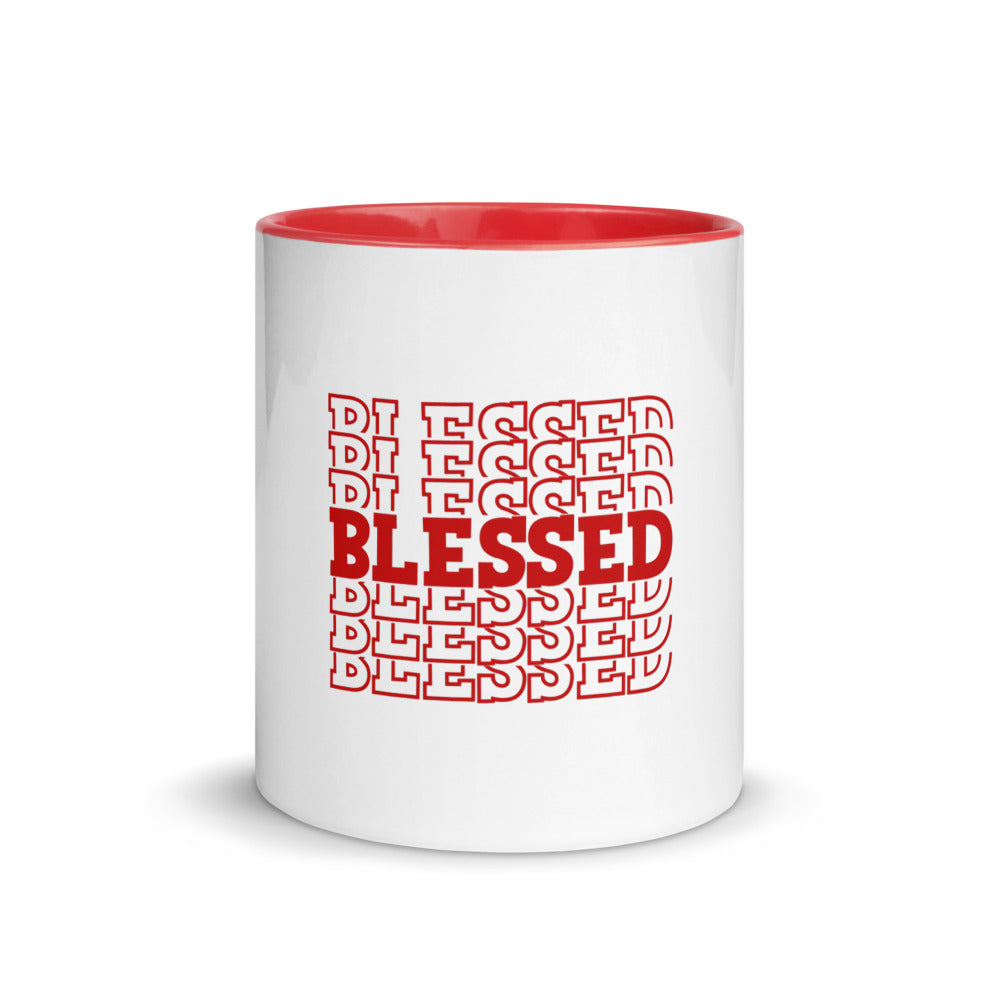 Red Blessed Mug with Color Inside