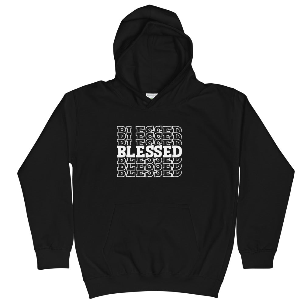 White Blessed Kids Hoodie