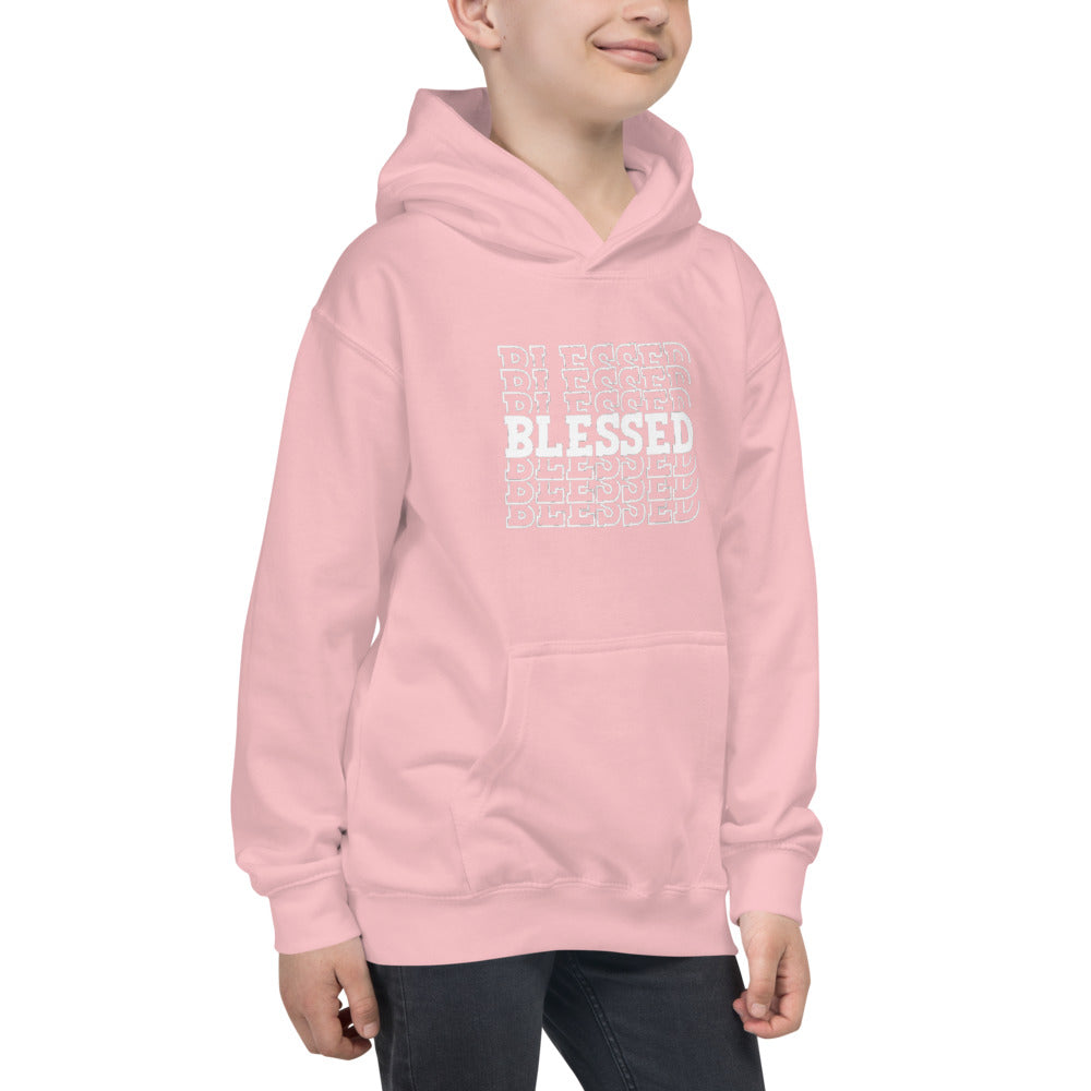 White Blessed Kids Hoodie